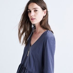 Madewell Deep V Peplum T